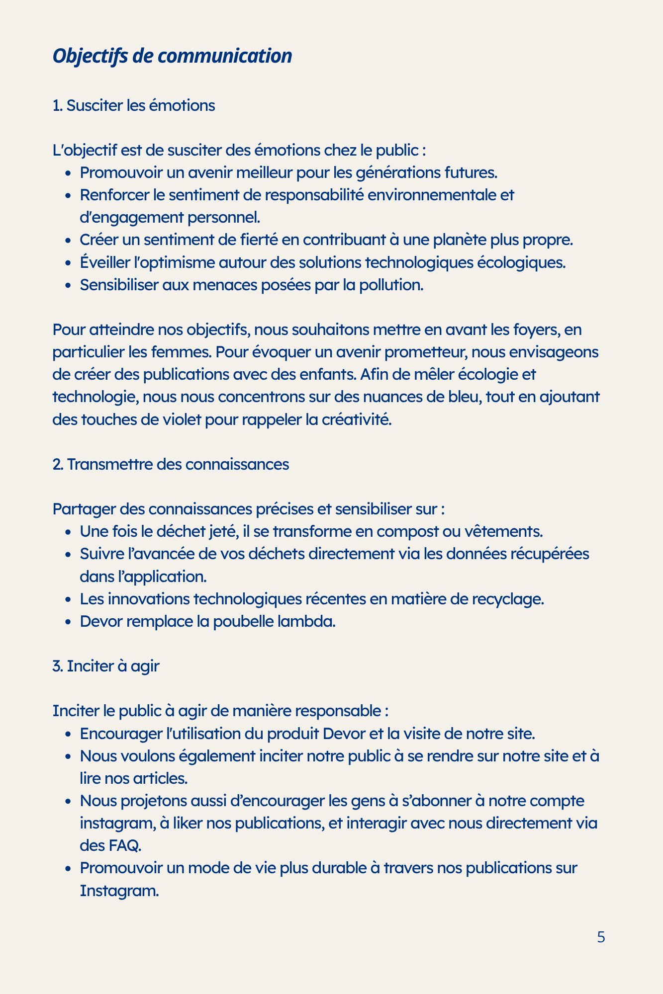 Plan de communication Devor image 5