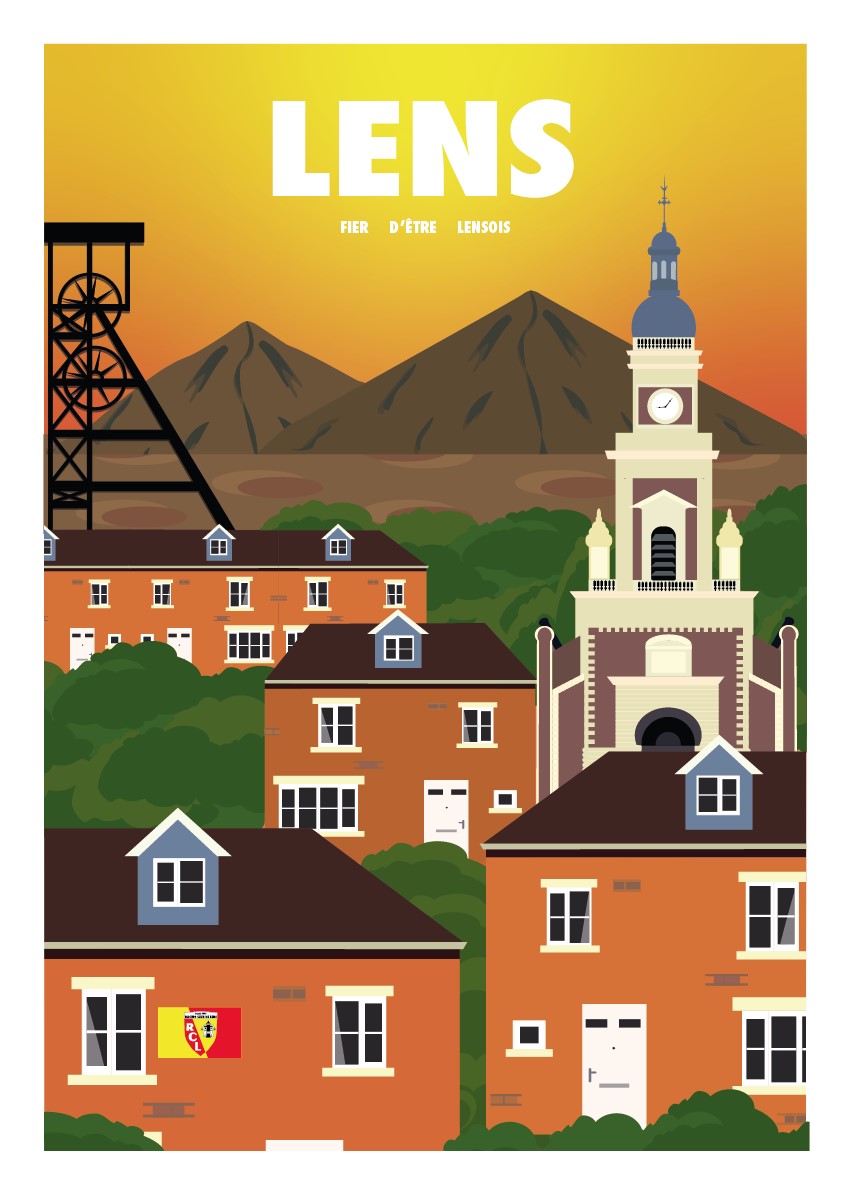 Poster représentant la ville de Lens image 1